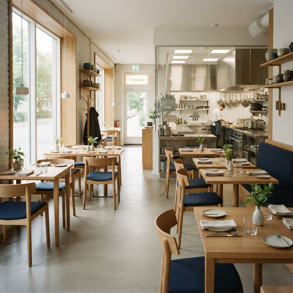 Rent och välskött restaurangkök i Stockholm